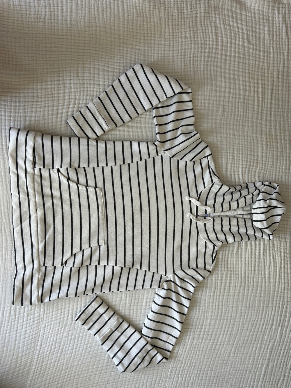 Motherhood Maternity Ivory and Black Striped Nursing Cardigan - XS